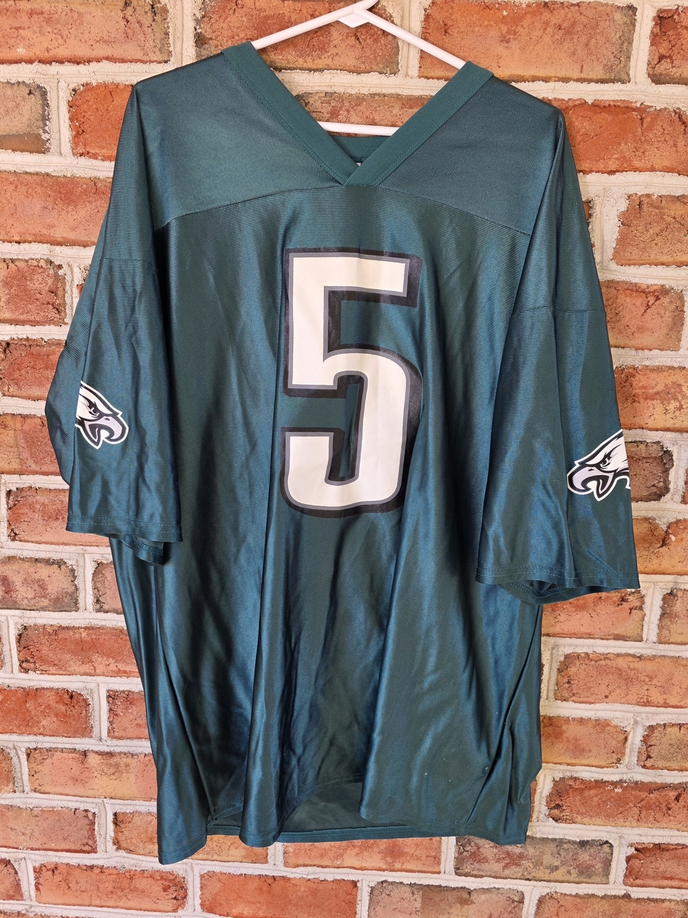 DONAVAN McNABB EAGLES NFL Green #5 Football Jersey with Sleeve Logos